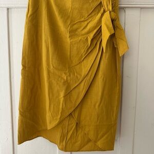 Zara Mustard Yellow Midi Skirt
